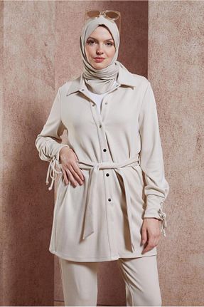 ست گرمکن حجاب بژ زنانه رگولار Alvina - کد 833235894
