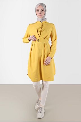تونیک حجاب زرد زنانه پلی استر Alvina - کد 805631550