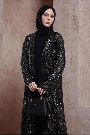 تونیک حجاب مشکی زنانه بافتنی Alvina - کد 818765035