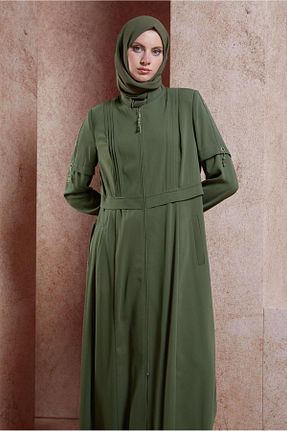 مانتو بلند حجاب خاکی زنانه Alvina - کد 868839559