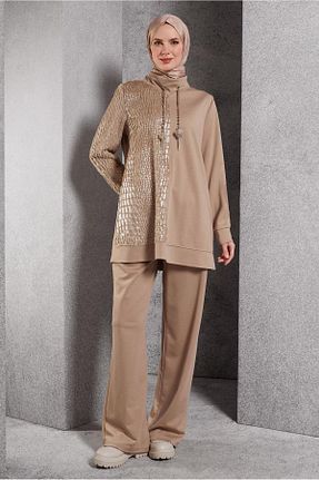 ست گرمکن حجاب بژ زنانه رگولار Alvina - کد 885639402