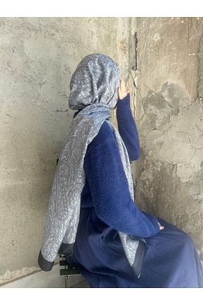 روسری مشکی پنبه ای Qalortex Scarf - کد 922291677