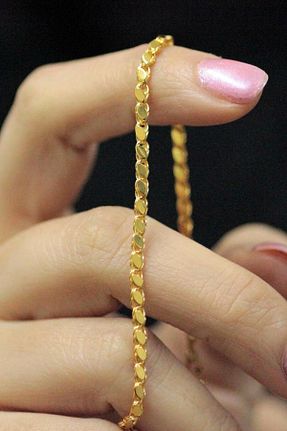 دستبند طلا زرد زنانه 14 عیار DİAMİNE PIRLANTA - کد 654476011
