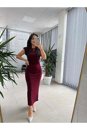لباس زرشکی زنانه بافتنی caddstore - کد 922294712