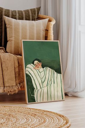 تابلو قهوه ای چوب Dekorsiahome - کد 922300541