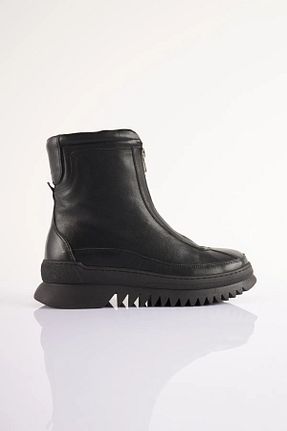 بوت / نیم بوت مشکی زنانه چرم خالص SU SHOE BOUTIQUE - کد 922365821
