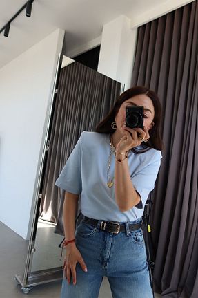تیشرت متالیک زنانه Relaxed Özge Özgenç - کد 922343149