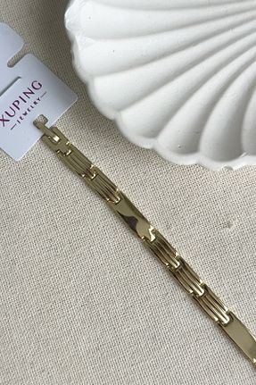 دستبند استیل (فولاد) زرد زنانه استیل (فولاد) Modacaprea - کد 922379134