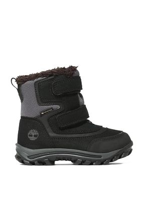 بوت / نیم بوت مشکی بچه گانه پاشنه تخت Timberland - کد 923111009
