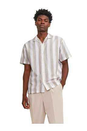 پیراهن قهوه ای مردانه یقه پیراهنی Jack & Jones - کد 831768594