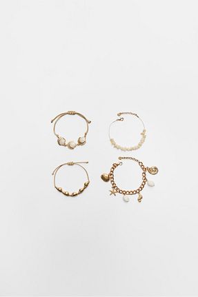 دستبند جواهر طلائی زنانه Stradivarius - کد 922423820