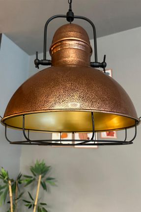 لوستر قهوه ای فلزی Bamyum - کد 3500505