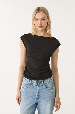 تیشرت مشکی زنانه Fitted Stradivarius - کد 922389840