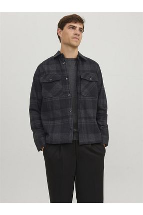 پیراهن سبز مردانه یقه پیراهنی Jack & Jones - کد 754629842