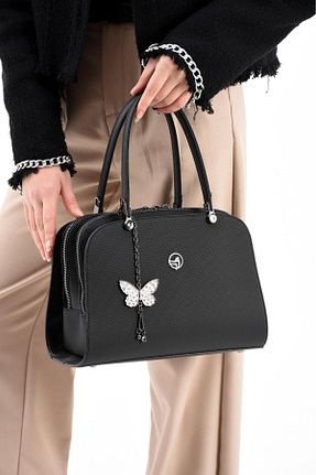 کیف دوشی مشکی زنانه چرم مصنوعی STYLE BAGS - کد 922387632
