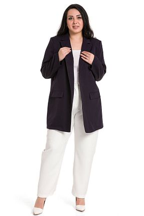 کت سایز بزرگ سرمه ای زنانه پلی استر DISENTIS MODEST - کد 287426824