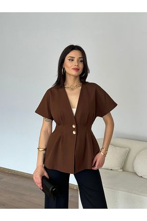 کت قهوه ای زنانه رگولار Nesil - کد 922445449