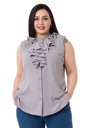 پیراهن سایز بزرگ طوسی زنانه سایز بزرگ DISENTIS MODEST - کد 688711483