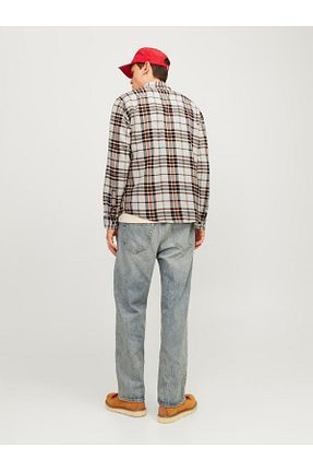 پیراهن بژ مردانه یقه پیراهنی Jack & Jones - کد 883461367