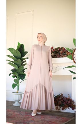 کلاه و ابایا بژ زنانه پنبه پلی استر Moda İncir - کد 904996188