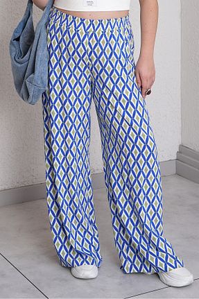شلوار آبی زنانه فاق بلند Büyük Moda - کد 922450508