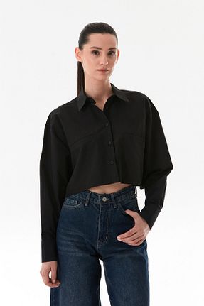 پیراهن مشکی زنانه کراپ Fullamoda - کد 922462205