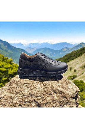 کفش اسنیکر مشکی مردانه چرم اصل Greyybull Shoes - کد 920561019