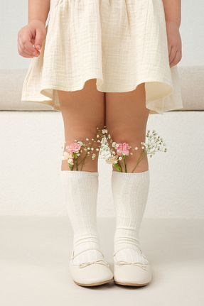 جوراب بژ بچه گانه پنبه ای BABYBEK - کد 98979531