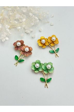 سنجاق سینه زرد زنانه فلزی MyladyAccessoriess - کد 922460980