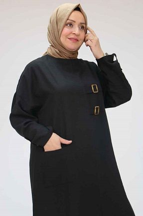 تونیک سایز بزرگ مشکی زنانه بافتنی Eslina - کد 922468174