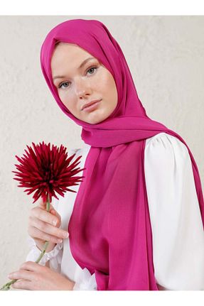 شال صورتی زنانه پلی استر Tuva Şal - کد 55176222