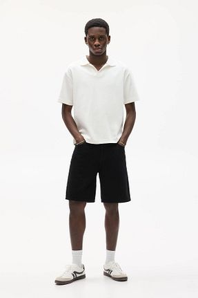 شلوارک و برمودا مشکی مردانه پنبه ای Pull & Bear - کد 922475036