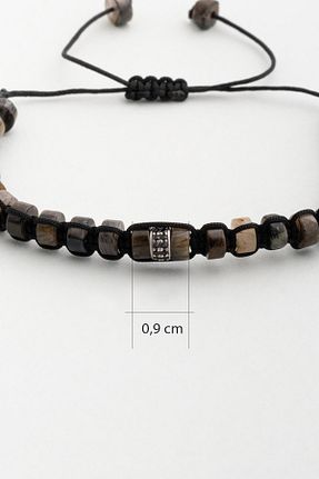 دستبند نقره قهوه ای مردانه 925 عیار So Chic - کد 922474678