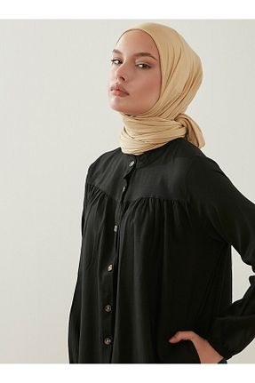 تونیک حجاب مشکی زنانه پنبه ای Por La Cara - کد 78008735
