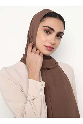 شال قهوه ای زنانه پلی استر Tuva Şal - کد 55176214