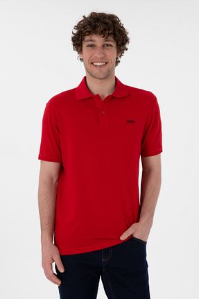 پولوشرت قرمز مردانه پنبه ای U.S. Polo Assn. - کد 922480873