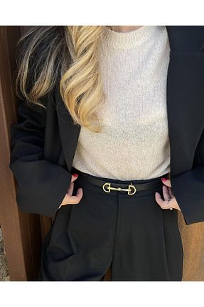 کمربند مشکی زنانه چرم مصنوعی Tina - کد 781365460
