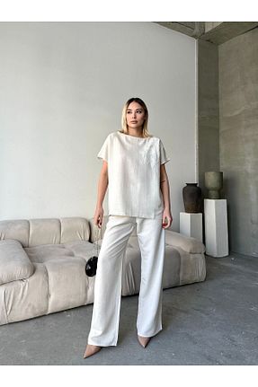 ست بالاتنه و پائین تنه بژ زنانه بافتنی Butik - کد 922484603