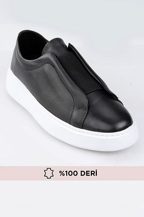 کفش کژوال مشکی مردانه چرم خالص maximoda - کد 922492807