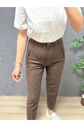 شلوار قهوه ای زنانه پارچه FASHION - کد 922486904