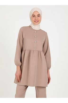 ست بالاتنه و پائین تنه قهوه ای زنانه بافتنی Tavin - کد 831529069