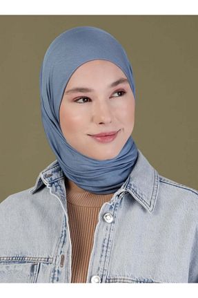 روسری آبی 90 x 90 Ecardin - کد 354764139