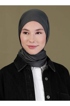 روسری طوسی 90 x 90 Ecardin - کد 359360839