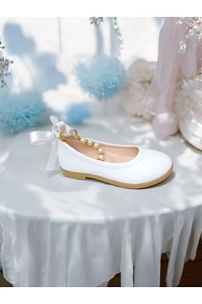 بابت سفید بچه گانه چرم مصنوعی PATİK BEBE - کد 922487487