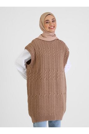 شال بژ زنانه پلی استر Tuva - کد 450358316