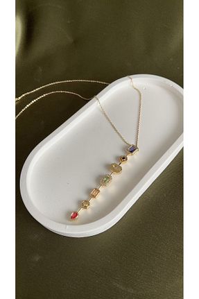 گردنبند استیل ( فولاد ) طلائی زنانه استیل (فولاد) FASION JEWELLERY - کد 922528203