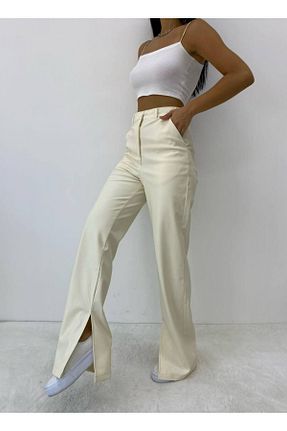 شلوار بژ زنانه فاق بلند Entrendburada - کد 922546918
