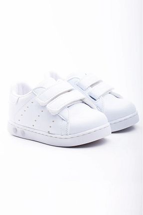 کفش پیاده روی سفید بچه گانه چرم مصنوعی BURAK ALDAY SHOES - کد 923200220