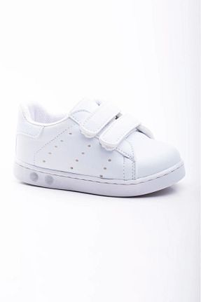 کفش پیاده روی سفید بچه گانه چرم مصنوعی BURAK ALDAY SHOES - کد 923200220