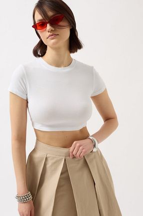 بلوز سفید زنانه ساده 1001moda - کد 923908161